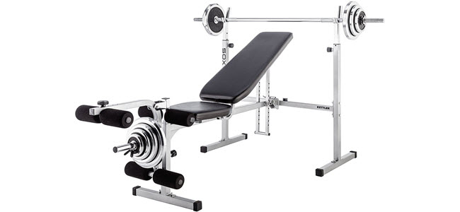 Kettler Hantelbank Axos Langhantelablage Beincurler