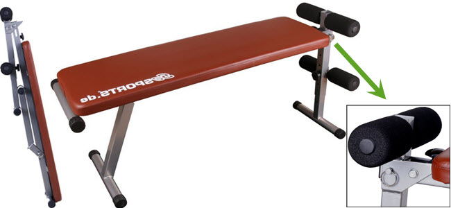 ScSPORTS Klappbare Trainingsbank Hantelbank Bauchtrainer