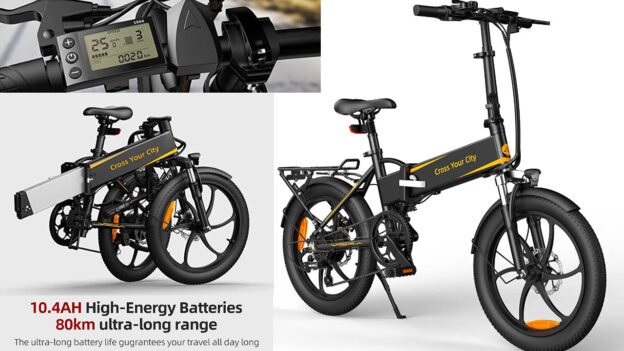 ADO A20 XE E-Klapprad, E-Bike, Pedelec 20 Zoll, 250W Motor, 36V, 10.4 Ah Batterie 25 kmh