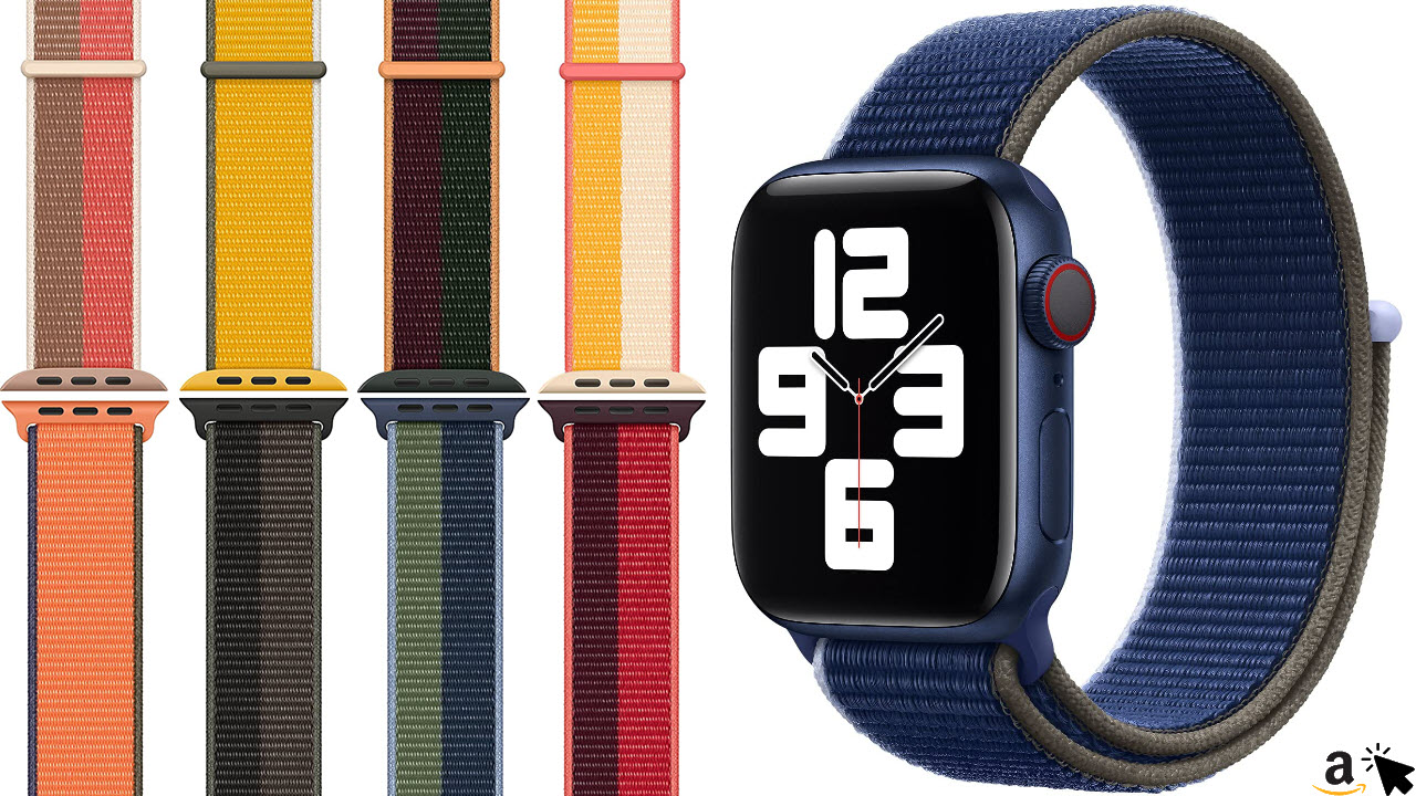 Apple Watch Sport Loop Nylongewebe mit Klettverschluss, atmungsaktiv