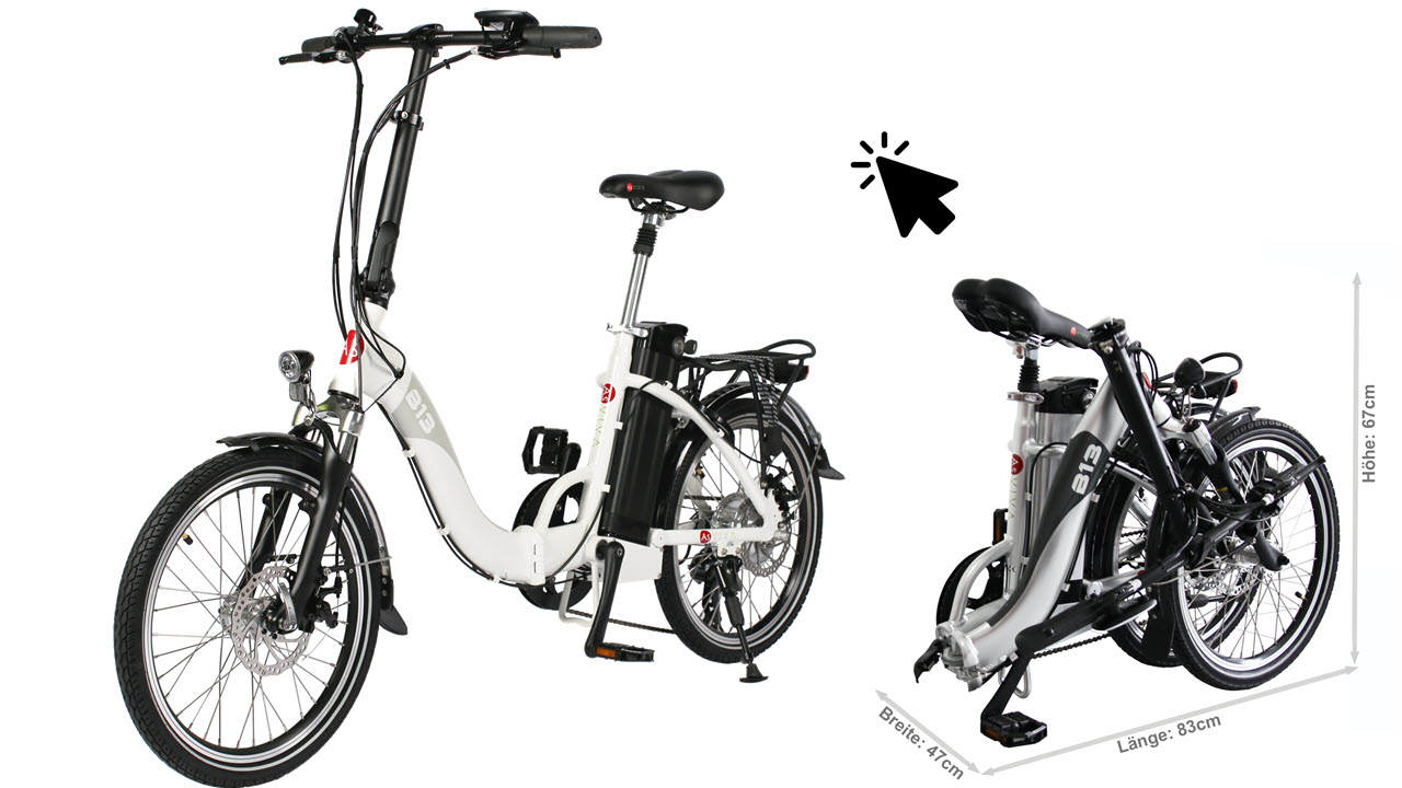 AsVIVA B13 36V Elektro-Klapprad Elektrofahrrad Pedelec