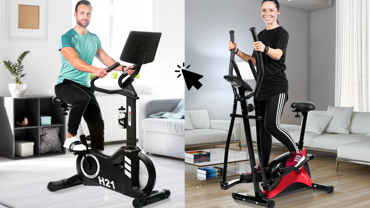 AsVIVA Heimtrainer Ergometer und Crosstrainer