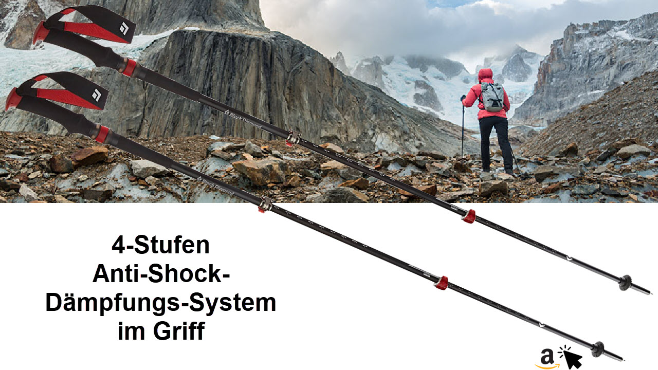 Black Diamond Trail Pro Shock Wanderstöcke - Trekkingstöcke mit Dämpfung