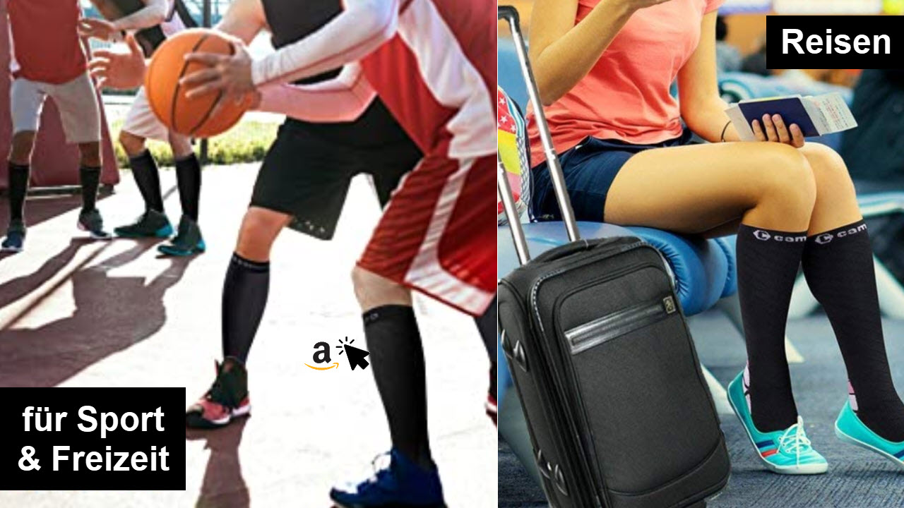 CAMBIVO Kompressionsstrümpfe Damen und Herren Kompressionssocken Thrombosestrümpfe für Laufen, Sport, Flug, Reise, Radsport, Durchblutung, Schwangerschaft, Krankenschwestern