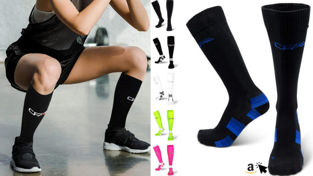 COMPRESSION FOR ATHLETES Kompressionsstrümpfe für Damen und Herren mit Sprunggelenkschutz und Mittelfußstütze