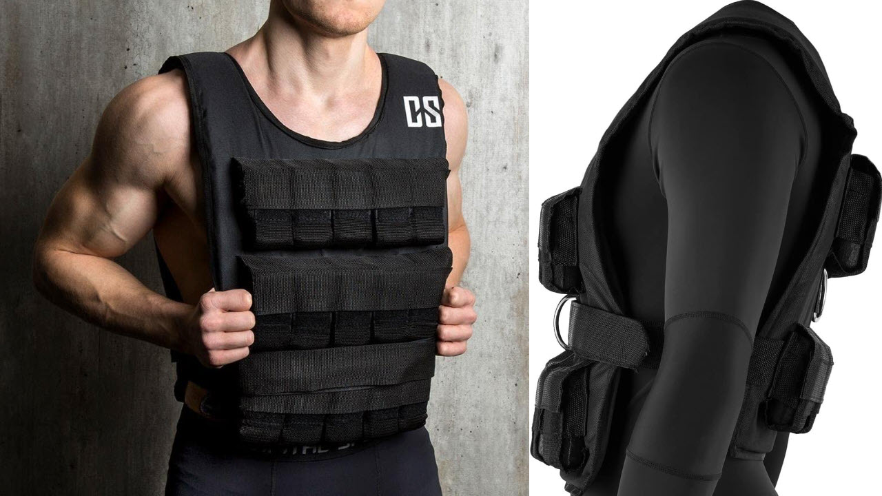 Capital Sports Monstervest Gewichtsweste, verstellbare Trainingsweste, herausnehmbare Metall-Gewichte, 10 bis 30 kg