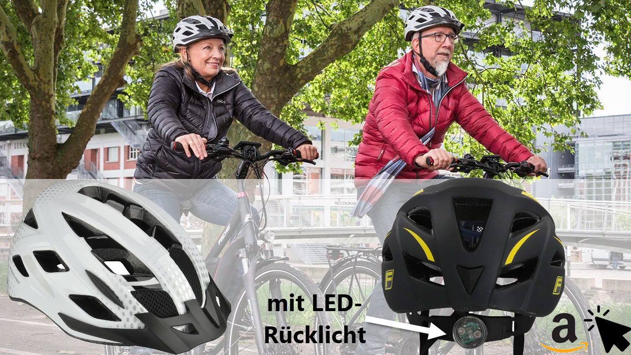 Fischer Stadt Fahrradhelm für Damen & Herren mit Rücklicht