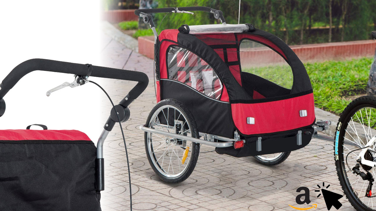 HOMCOM 2 in 1 Jogger Kinderanhänger Fahrradanhänger