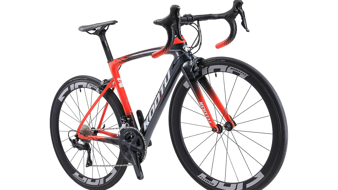 KOOTU Rennrad Carbon, T800 Carbon Rahmen 700C Rennräder mit Shimano 105 R7000 22 Gänge