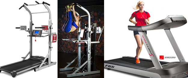 Laufband über 1000€: BH-Fitness Cardio Tower F2W und Sportstech F65