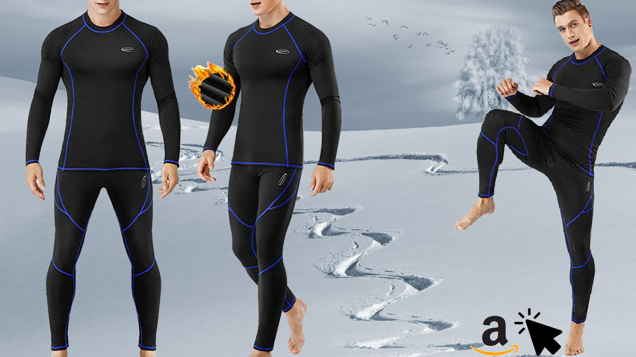 MOBIUSPHY Thermounterwäsche Set Herren - Funktionsunterwäsche Skiunterwäsche Set