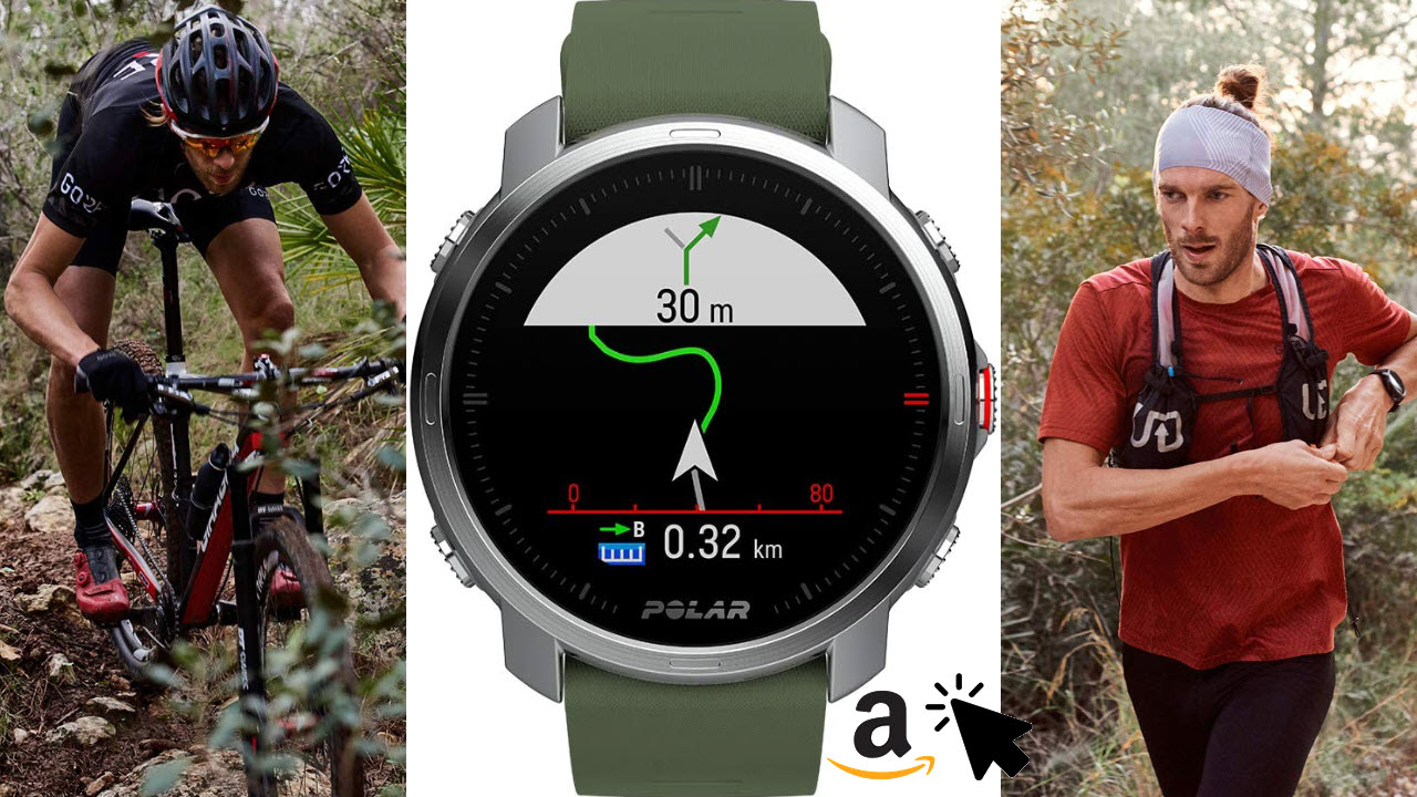 Polar Grit X Outdoor-GPS-Uhr Kompass Höhenmeter für Wandern, Trailrunning, Mountainbiking