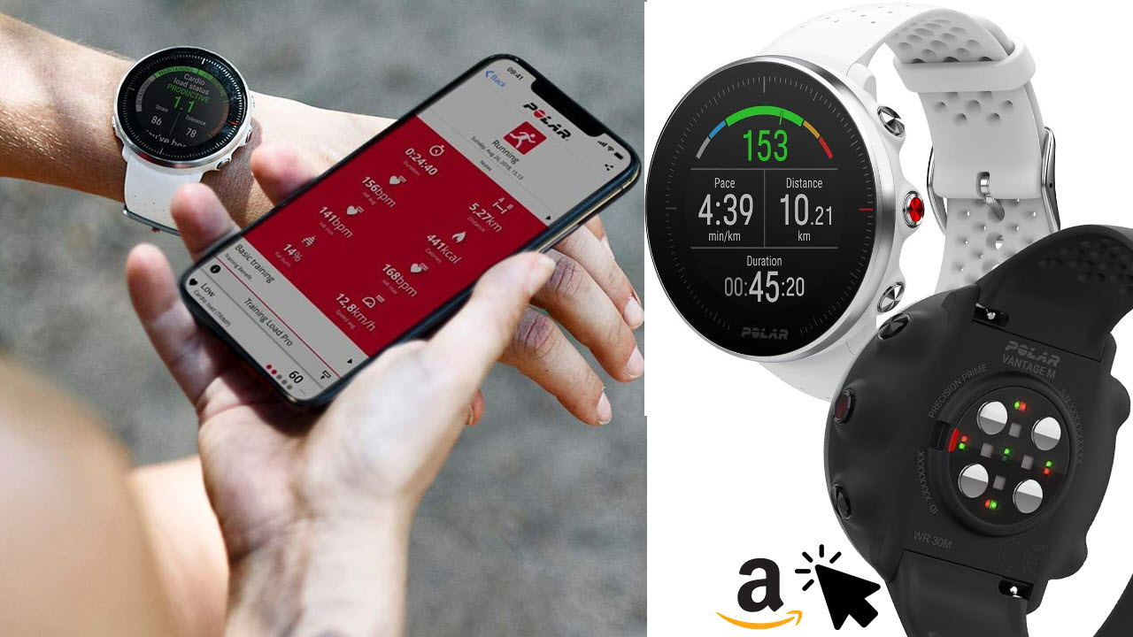 Polar Vantage M Allround-Multisportuhr mit GPS und optischer Pulsmessung