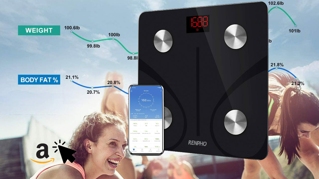 RENPHO Smart-Körperfettwaage Bluetooth Körperanalysewaage mit App