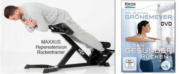 Rückentrainer Fitnessgeräte und Rücken Übungen DVD