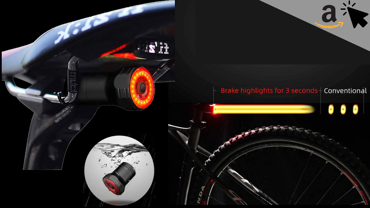 SILVIA Smart Fahrrad Bremslicht LED USB Rücklicht IPX65 wasserdichte