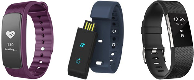 Activity Tracker Schrittmesser mit Armband von LINTELEK, endubro und Fitbit