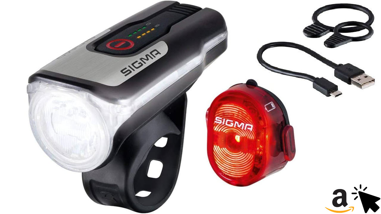 Sigma Sport Aura 80 Nugget 2 USB-Akku-LED Fahrrad-Beleuchtungsset