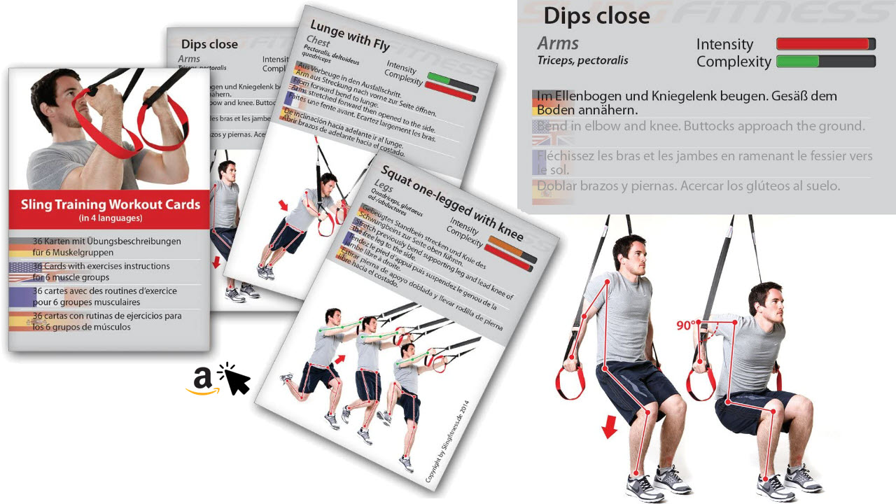 Slingtrainer Übungen Trainingsplan und Workoutkarten Schlingentraining