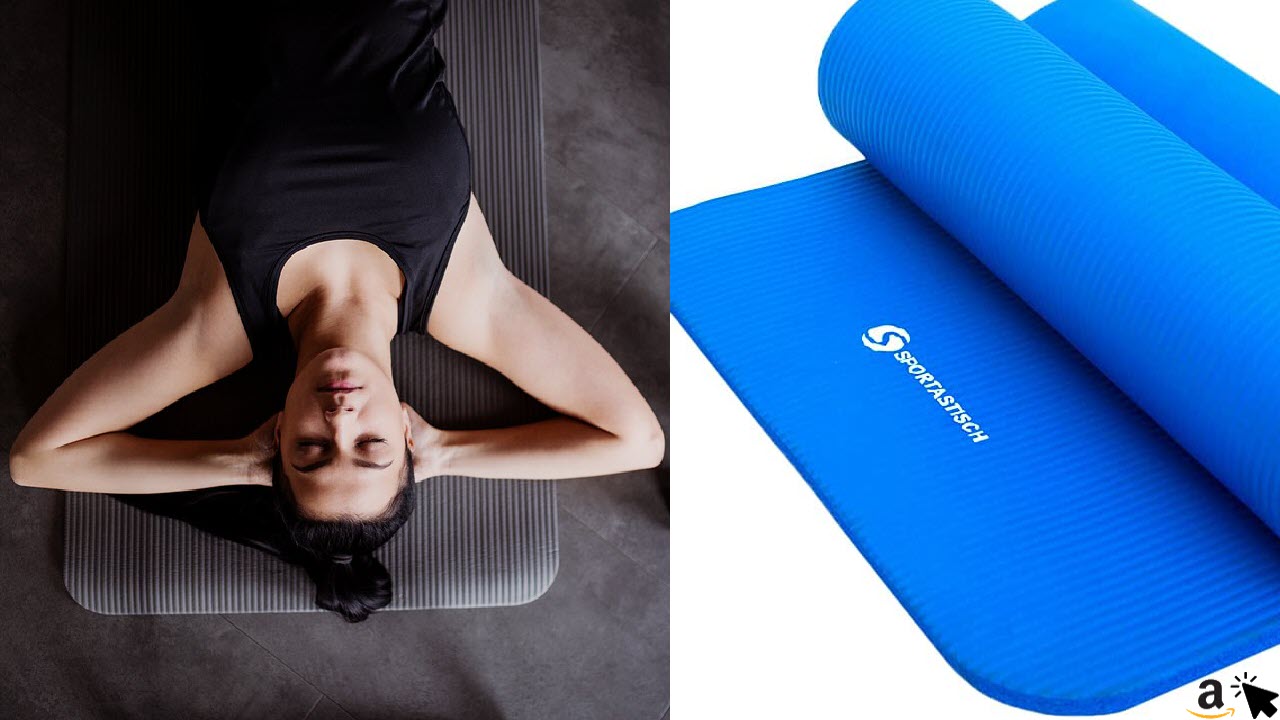 Sportastisch Gymnastikmatte Gym Mat Pro, mit Anti rutsch Oberfläche, Größe 183 x 60 x 1,5cm