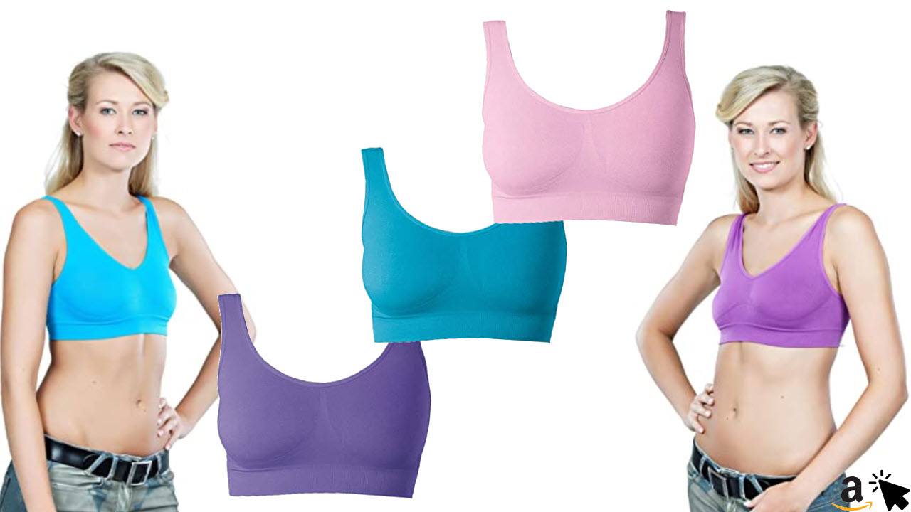 UnsichtBra Bustier Damen BH ohne Buegel 3er Set