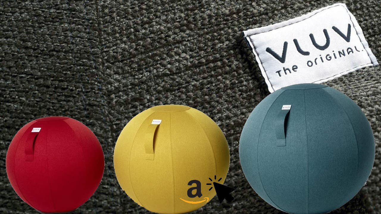 VLUV LEIV Stoff-Sitzball ergonomisches Sitzmöbel für Büro und Zuhause