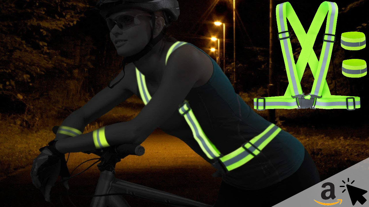 ZWOOS reflektierende verstellbare Fahrrad Warnweste