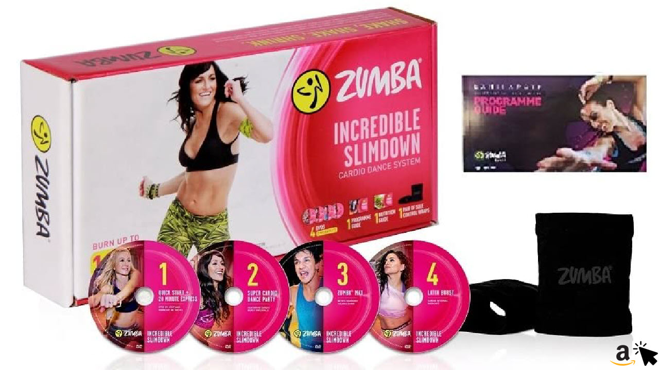 Zumba Incredible Slimdown Set mit 4 DVDs in Deutsch mit Ernährungsplan