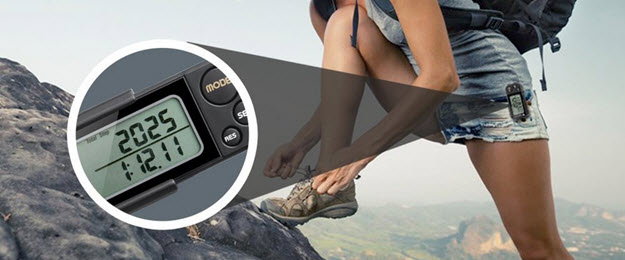 icefox 3D Schrittzähler zum anstecken für die Hosentasche mit Fitness AktivitätenZähler